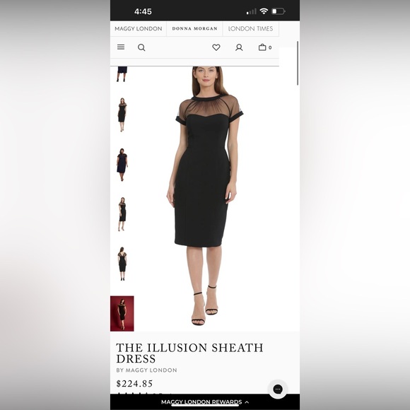 Maggy London The Illusion Sheath retro pinup old Hollywood rockabilly dress - Picture 2 of 11